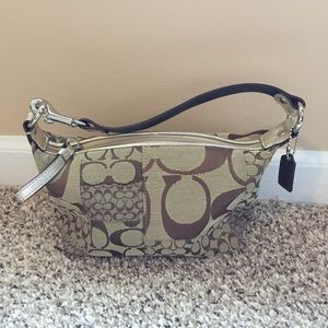 Authentic Coach handbag brown with gold detailing