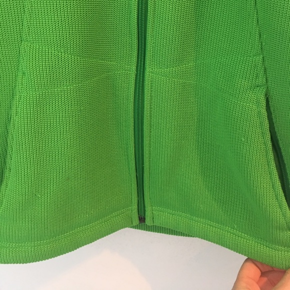 Kids XL Spyder Jacket Green with hood - Picture 2 of 4