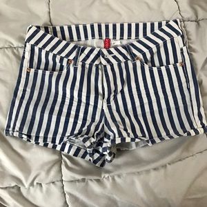 Blue & white striped shorts!