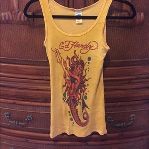 Ed Hardy ribbed tank