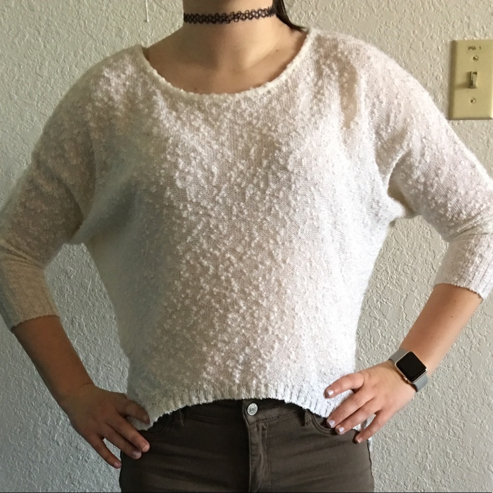 Cream L.A. hearts sweater