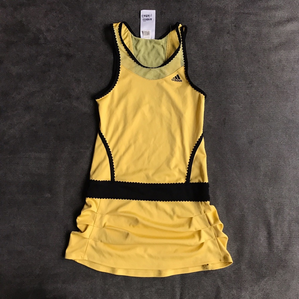 Yellow adidas mini tennis dress