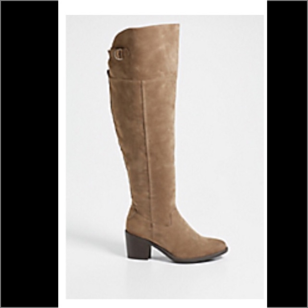 Brand new Over the knee taupe suede boots!