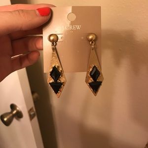 J. Crew earrings, black/gold