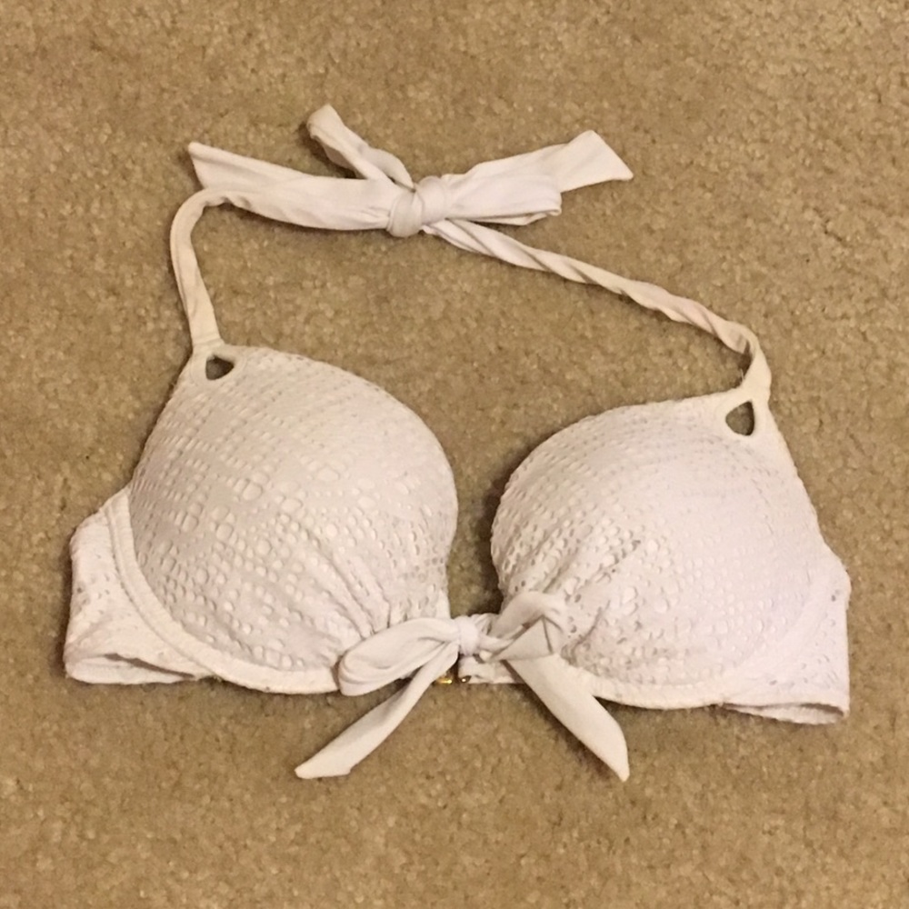 Victoria's Secret white push up bikini swim top