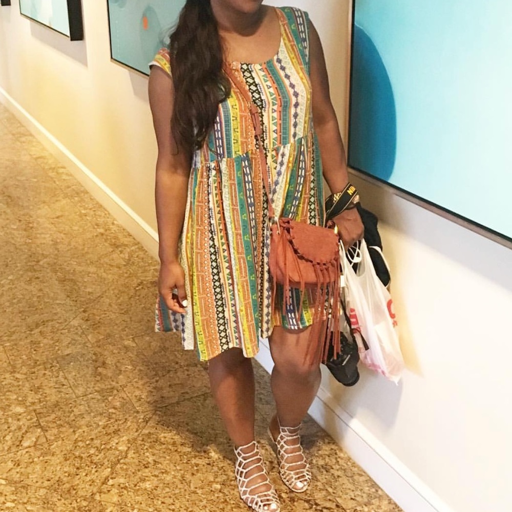 Boohoo Multi colored dress