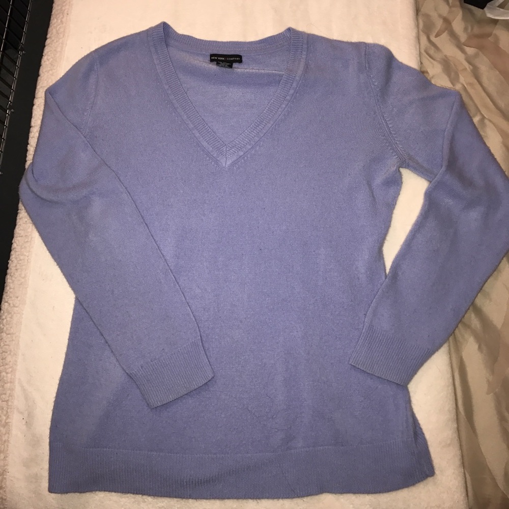 Periwinkle V-neck sweater