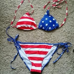 Never worn American flag bikini