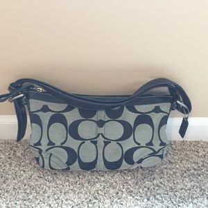 Authentic Coach handbag black signature pattern