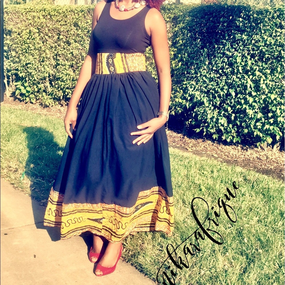 Ankara African Print Maxi Skirt