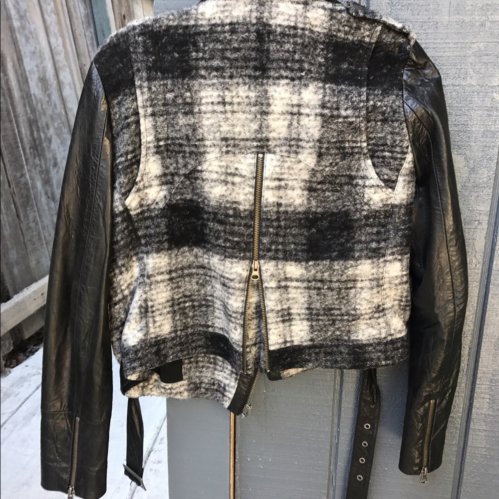 Rebecca minkoff plaid leather jacket