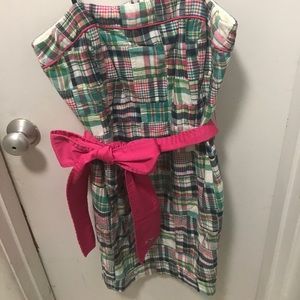 vineyard vines dress, size 8, madras plaid