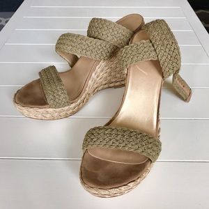 Stuart Weitzman Crochet Wedge Sandal