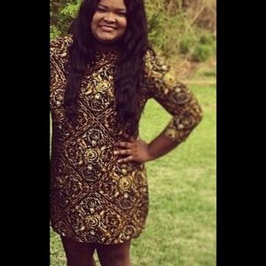 ASOS Baroque Mini Sheath Dress