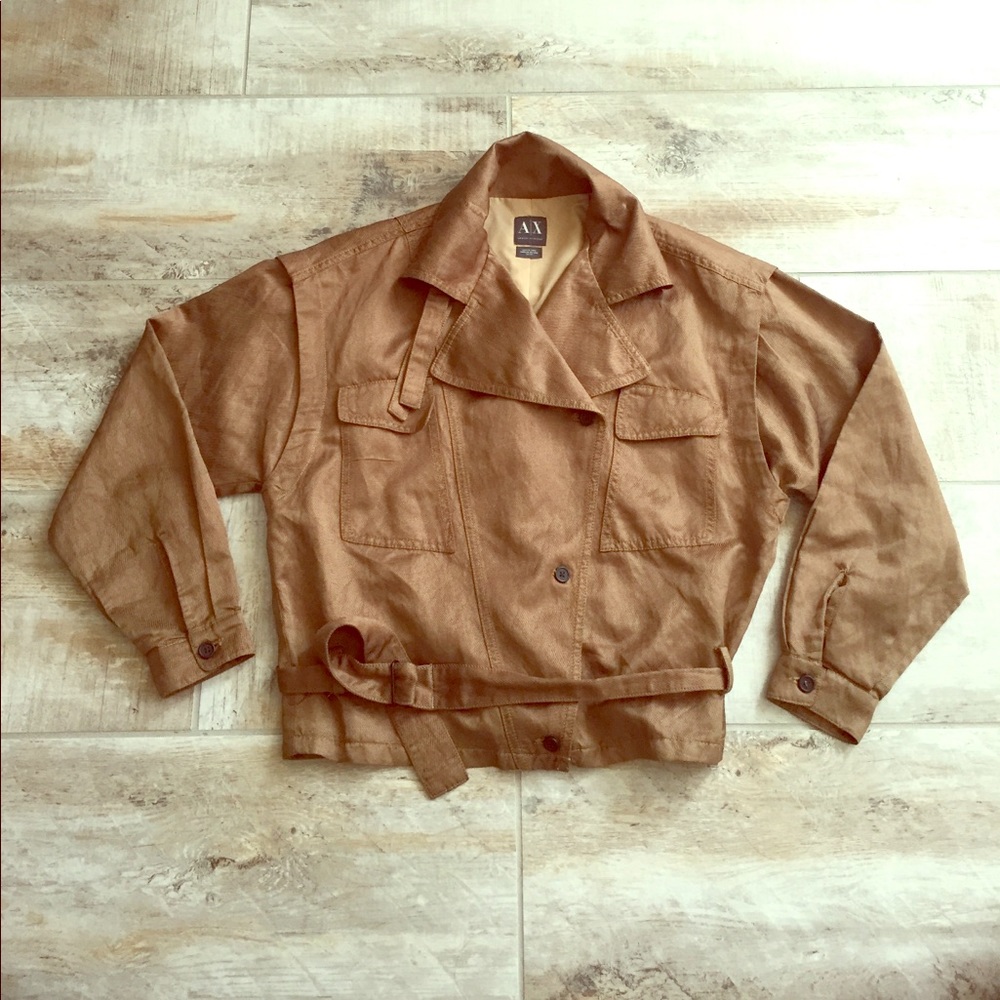 Armani Exchange olive green blazer jacket