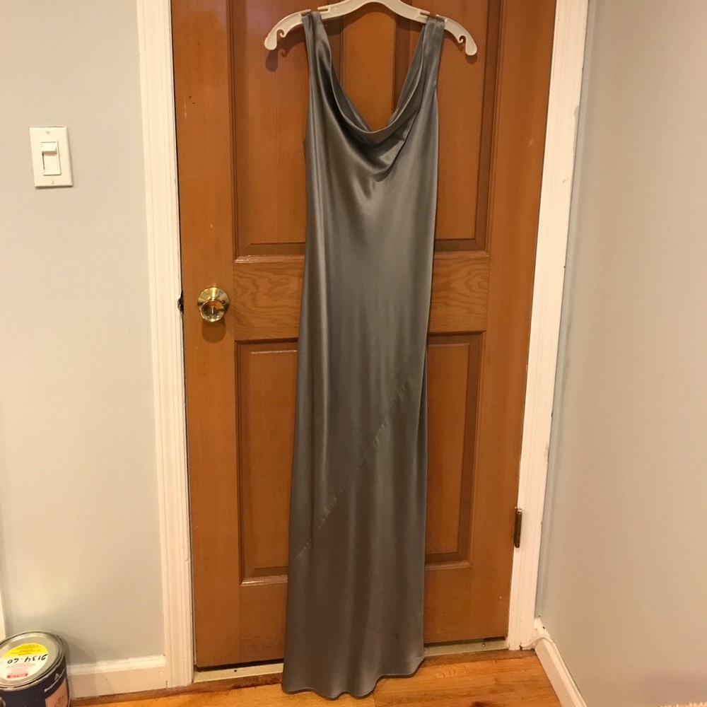Silver silk gown