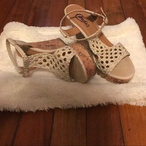 Candies cork wedge high heels 🍭🍬