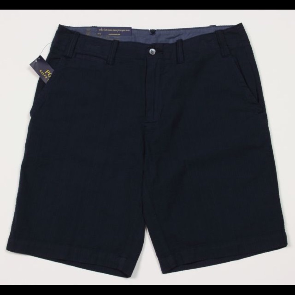 Ralph Lauren Flat Front Seersucker Shorts NWT
