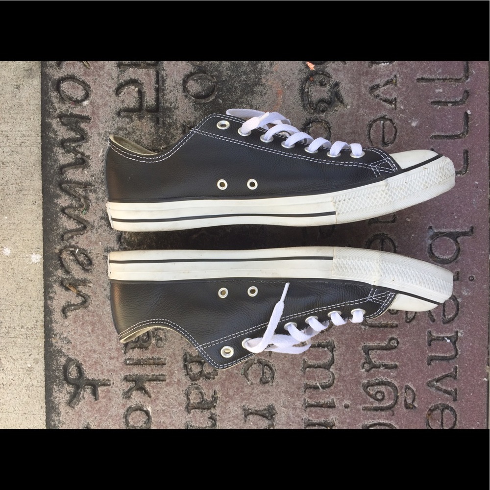 Original black leather low top converse - Picture 4 of 5