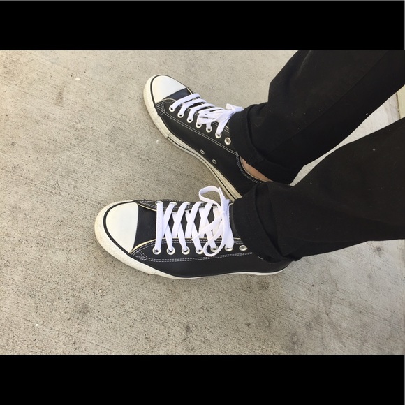 Original black leather low top converse - Picture 3 of 5