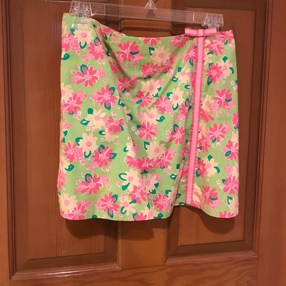 Lilly Pulitzer floral skort with bow
