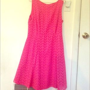 Pink Liz Claiborne eyelet dress