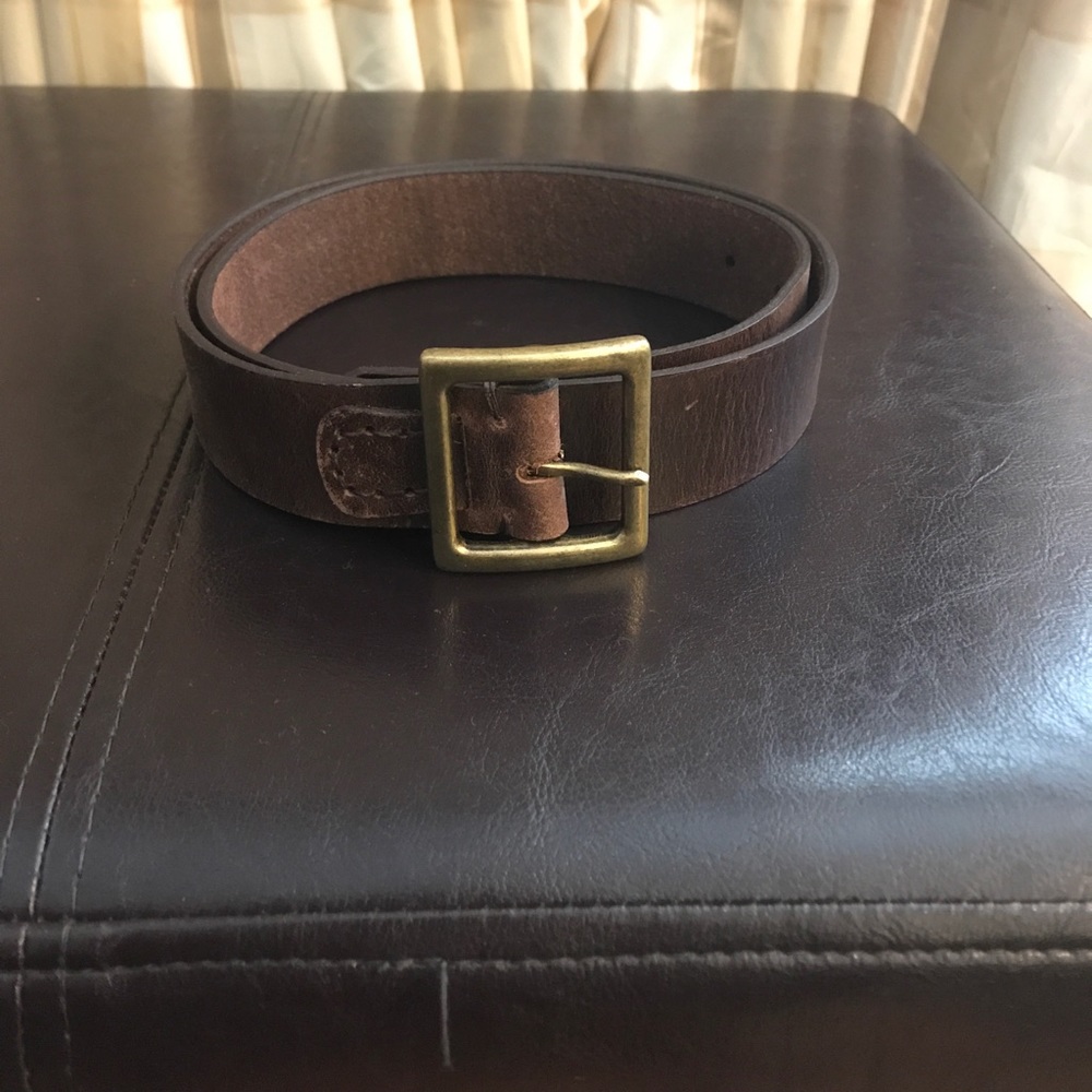 Brown leather belt