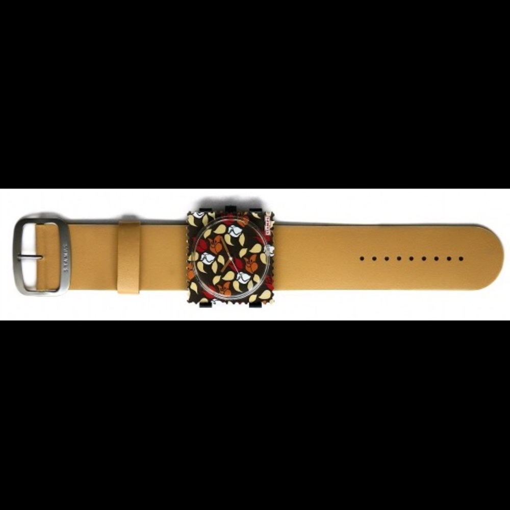 Beige Classic Leather S.T.A.M.P.S. Wristband