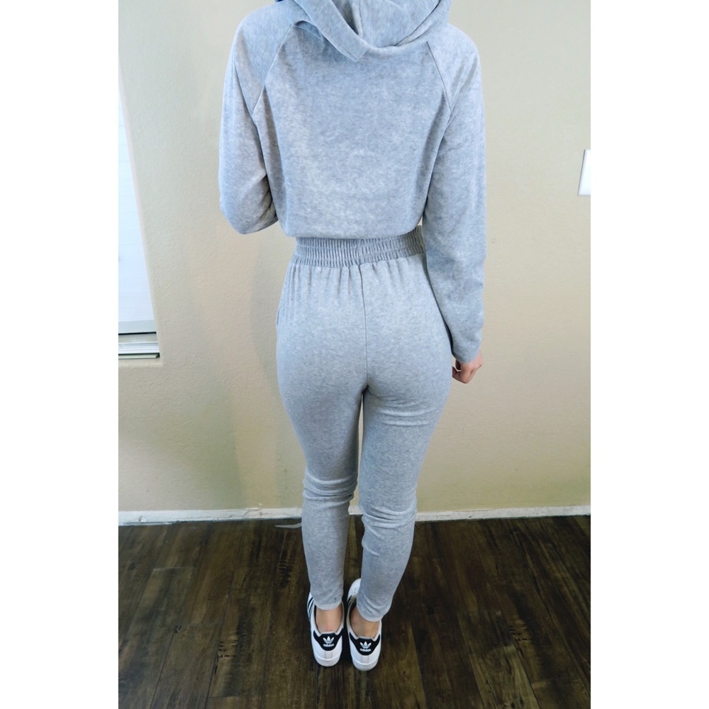 Two Piece Velour Sweat Suit