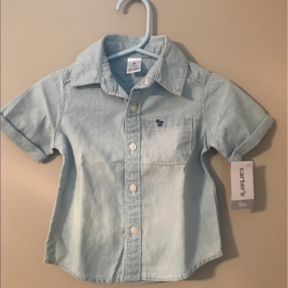 Carters toddlers boys denim button up