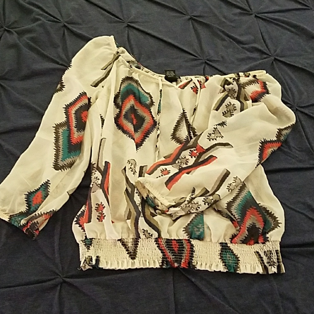 Okay Aztec print top