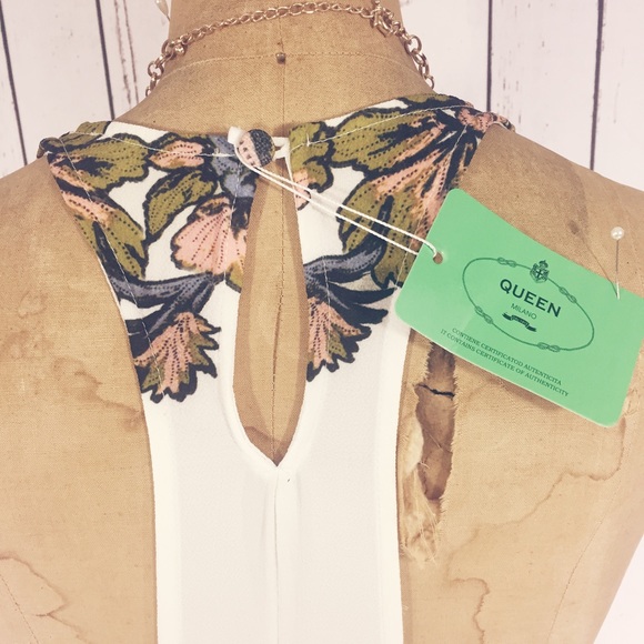 🌺NWT Beautiful White Dress w/ Florals🌺 - Picture 5 of 6