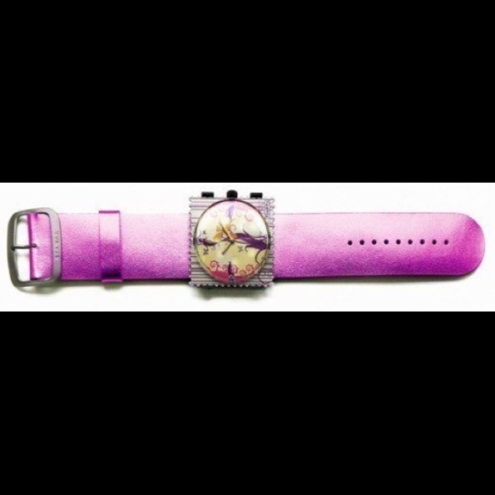 Pink Glitter S.T.A.M.P.S. Wristband Watch