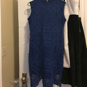 Knee Length Dark Blue dress.