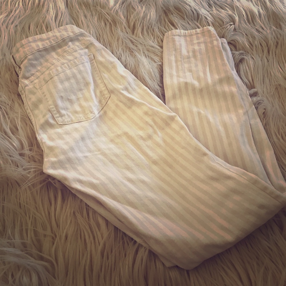 Forever 21 Pinstriped Skinny Jeans