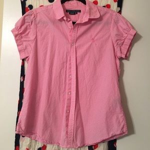 PINK GINGHAM Ralph Lauren Sport 👚 Sz: 14