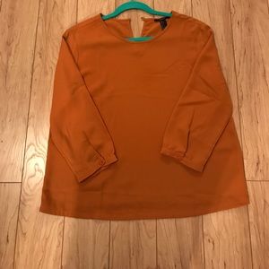 3/4 Sleeve Mustard Blouse