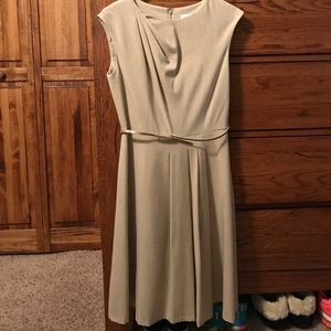 Calvin Klein Dress Beige with Gold detail on belt