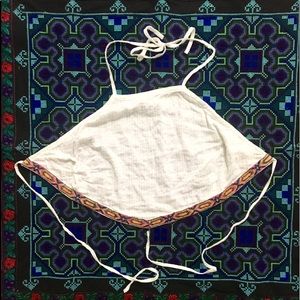 Urban Outfitters white open back halter top sz L