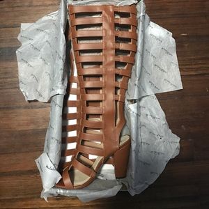 Gladiator heeled sandals by Michael Antonio