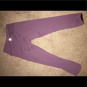 Reversible purple and black lululemon leggings