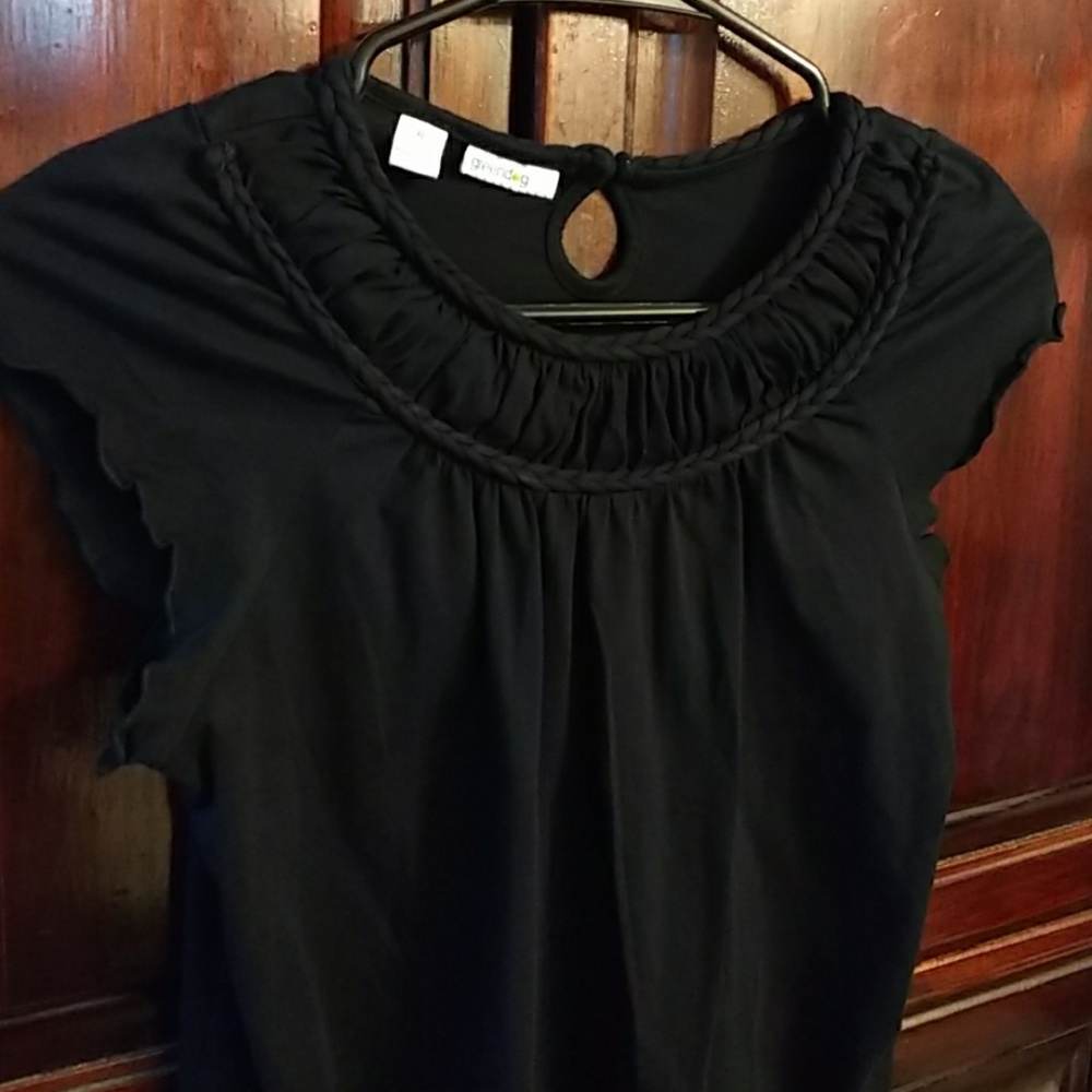 Braided Collar Girl's Shirt