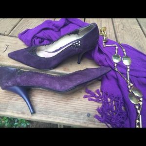 Purple Suede Pumps
