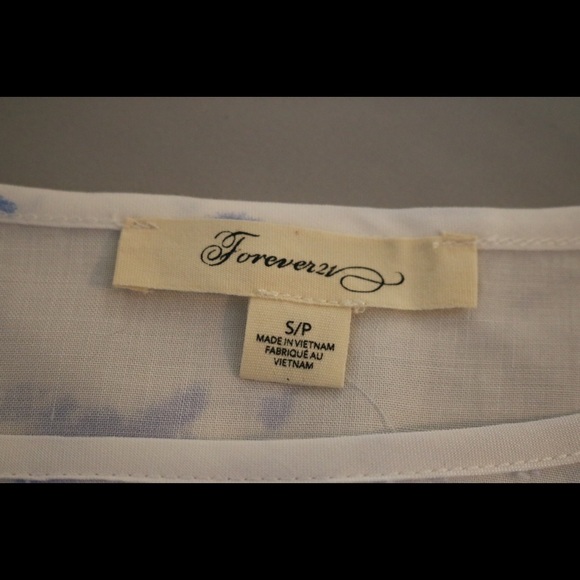 Blue&White Tie-Dye Shirt - Picture 3 of 4