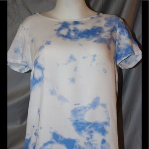 Blue&White Tie-Dye Shirt