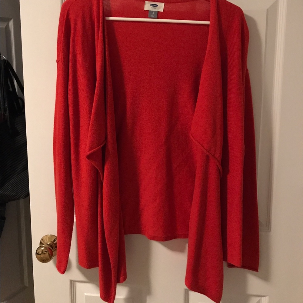 Old navy red cardigan