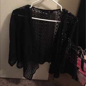 Black lace cardigan