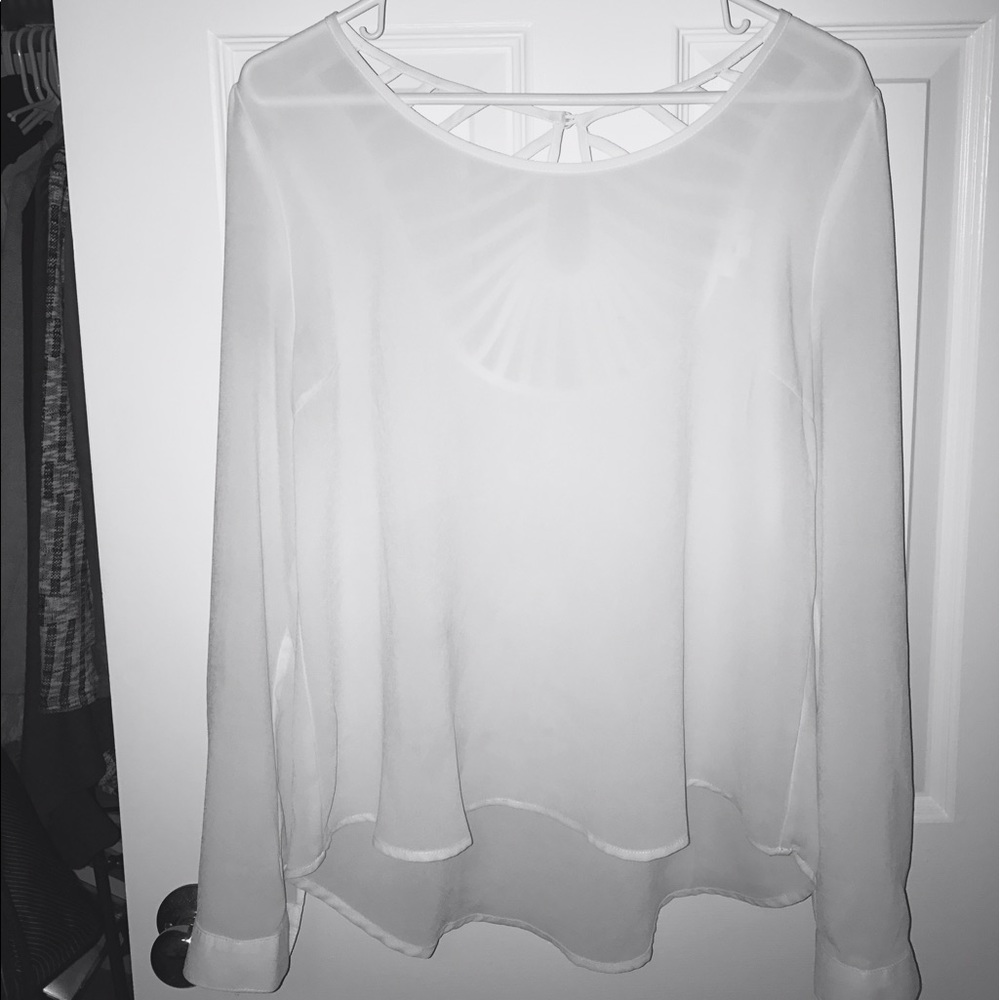 White strappy back blouse