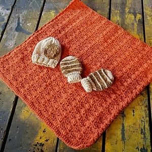 Handmade Crochet/Knit Travel Blanket