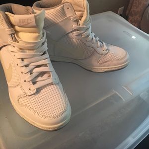 White Nike Wedge Sneakers